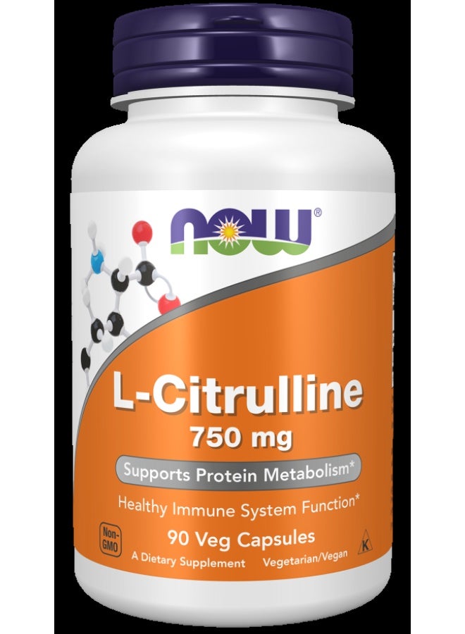 Lcitrulline 750Mg 90 Veg Capsules Supports Protein Metabolism Healthy Immune System Function