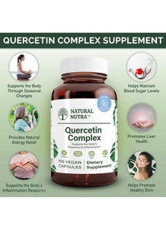 Natural Nutra Quercetin Complex With Bromelain And Vitamin C Citrus Bioflavonoid Supplement Promotes Liver Health 100 Vegan And Vegetarian Capsules  - Image 3