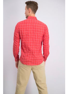 Harmont & Blaine Men Floral Narrow Fit Long Sleeve Shirt, Red  - Image 4