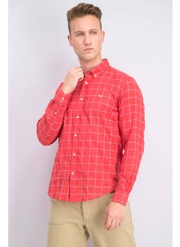 Harmont & Blaine Men Floral Narrow Fit Long Sleeve Shirt, Red  - Image 1