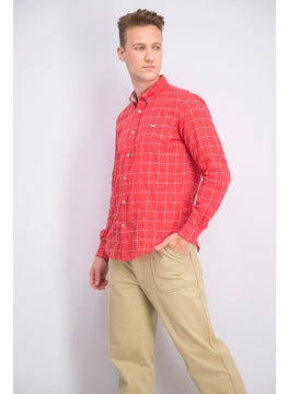 Harmont & Blaine Men Floral Narrow Fit Long Sleeve Shirt, Red  - Image 3