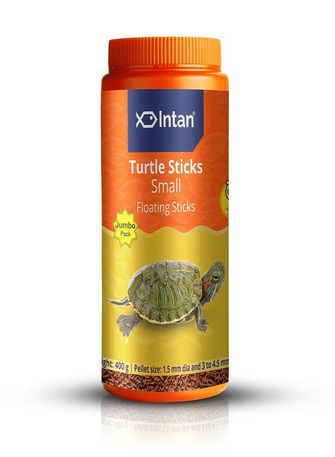 Intan Turtle Sticks (Small 1.5mm x 3-4.5mm Floating) | 400gm - Highly Nutritious Ornamental Fish Food for Turtles, Amphibians & Newts | Growel Feeds - Image 1