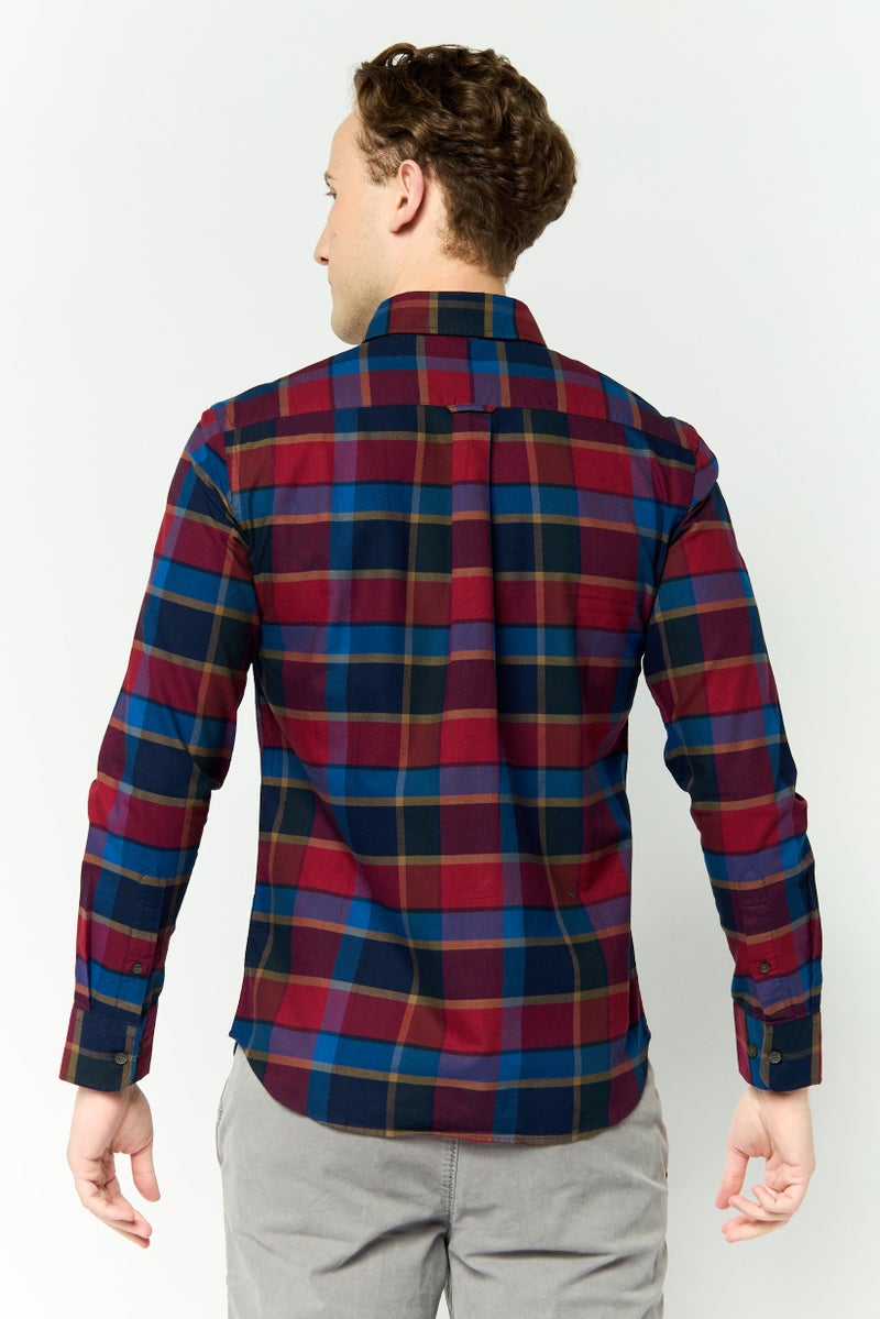 La Martina Men Tailored Fit Checkered Long Sleeves Casual Shirt, Multicolor  - Image 4