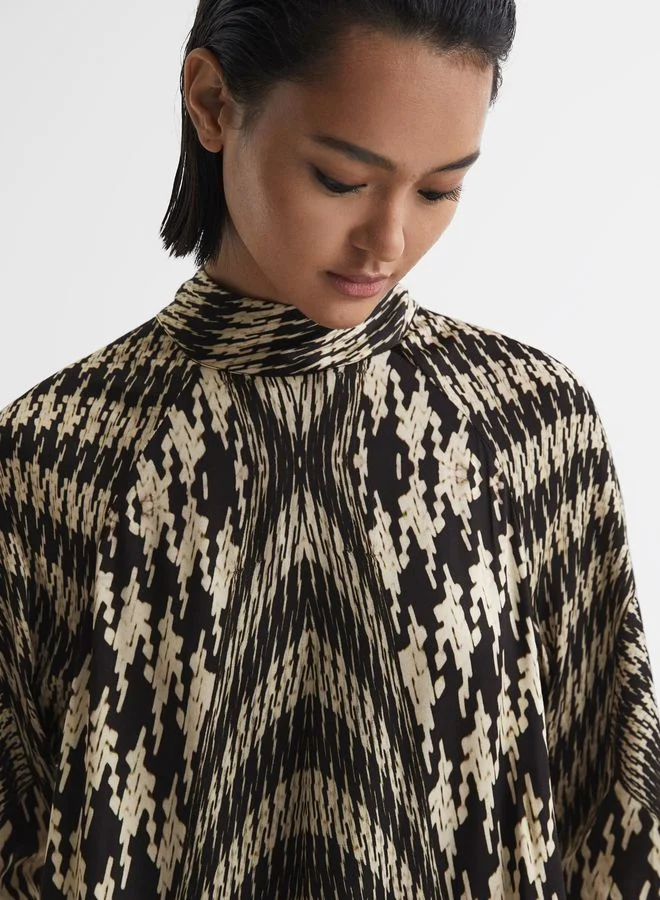 REISS Houndstooth Print Dress