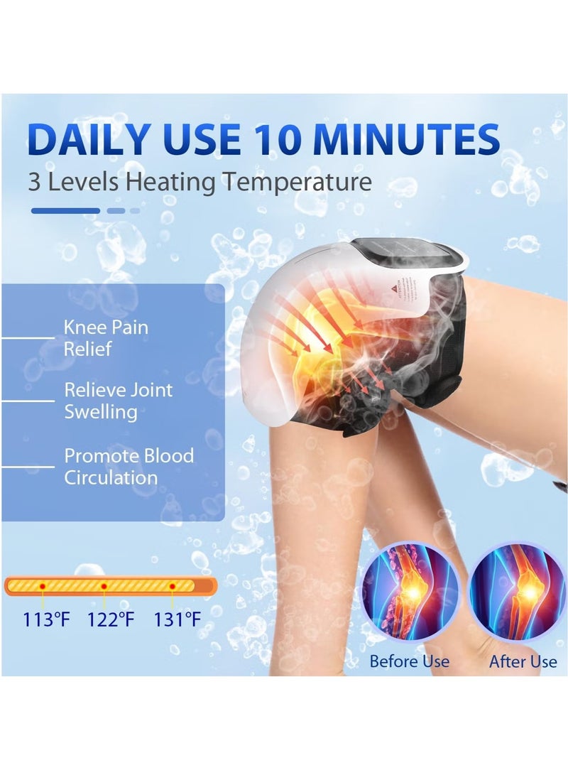 TIGER Electric Knee Massager with Heating & Vibration – Rechargeable, Portable Knee Massager for Joint Pain Relief, Injury Recovery, Swelling & Stiffness, Ideal for Pain Management and Comfort  - Image 5