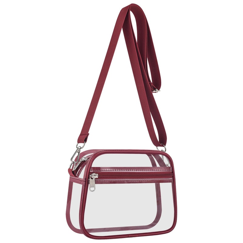 USPECLARE Clear Bag for Stadium Events Clear Sports Fan Handbags Purses with Adjustbale Strap for Concerts Festivals Game Day - Image 1