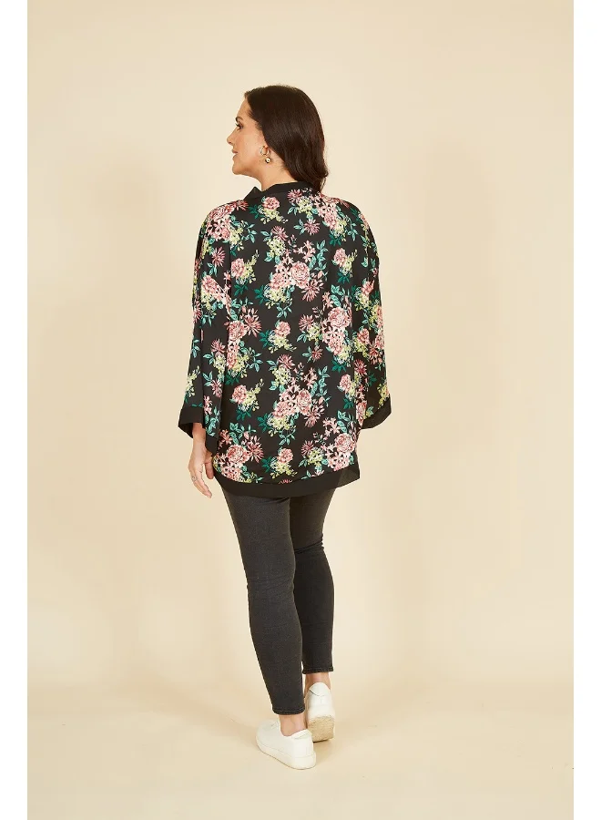 MELA LONDON Floral Satin Kimono
