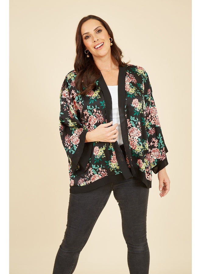 MELA LONDON Floral Satin Kimono - Image 2