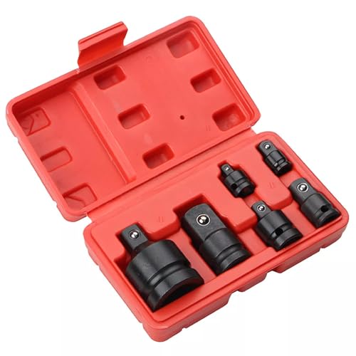 Zaptec Pneumatic Impact Socket Adapter & Reducer Set Female To Male or Male to Female Convertor 1/4", 3/8", 1/2" & 3/4" Square Drive (6 Pcs Set) - Image 1