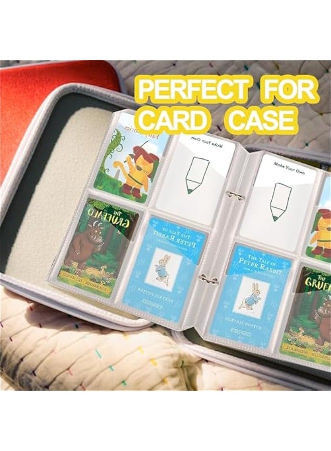 10 Pack 80 Pockets Card Sleeves for Yoto Card Case,4 Pockets Top Loading Sheets for 2 Rings Card Case,Card Sleeves for Audio Cards/Musical Card/Audiobook Cards (Only for yoto Cards)  - Image 5