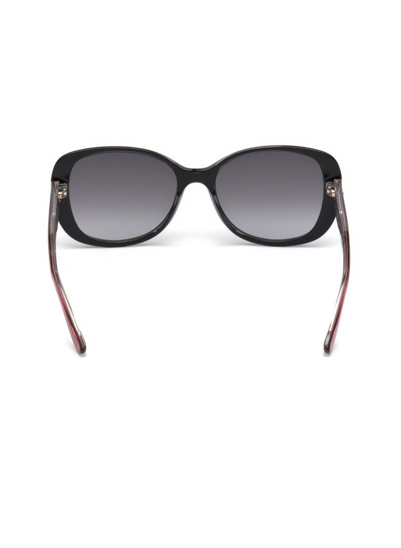 GUESS نظارة شمسية نسائية مربعة الشكل مع حماية من الأشعة فوق البنفسجية - GU755401B54 - مقاس العدسة: 54 مم - أسود لامع - Image 4