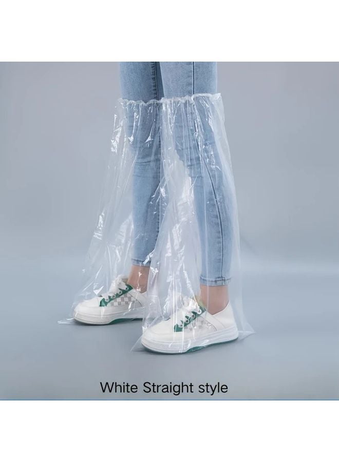 30 Pack White PE Waterproof Shoe Covers Disposable Dustproof Anti Slip For Rainy Days Outdoor Protection - Image 4