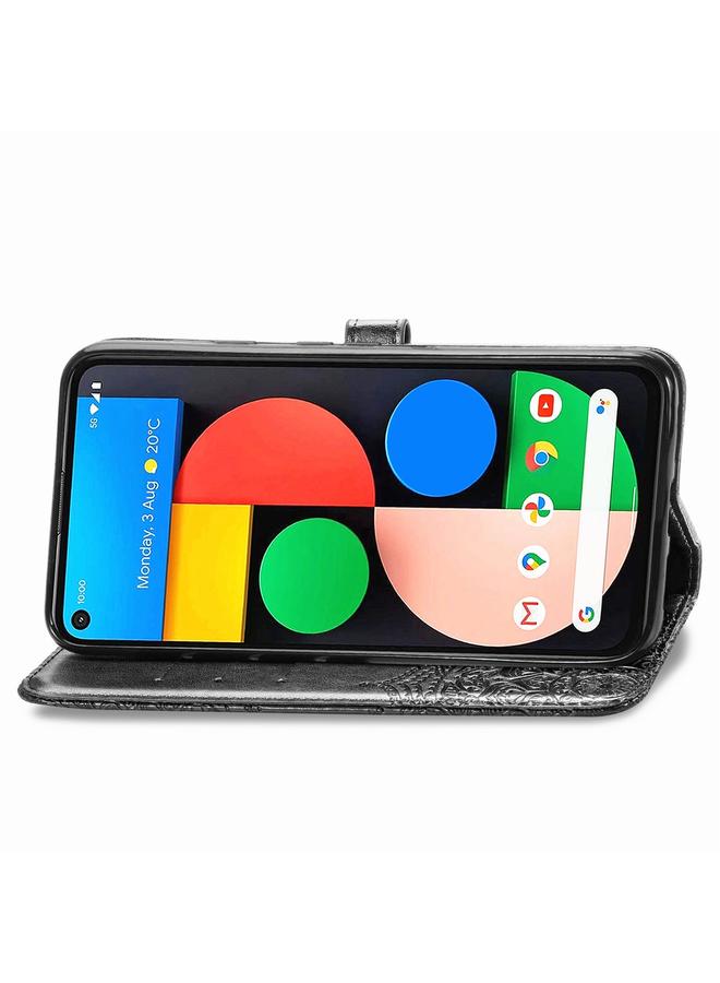 S-TOP Case For Google Pixel 4a 5G Halfway Mandala Embossing Pattern Horizontal Flip PU Leather Case with Card Slots & Holder & Wallet & Lanyard - Image 5