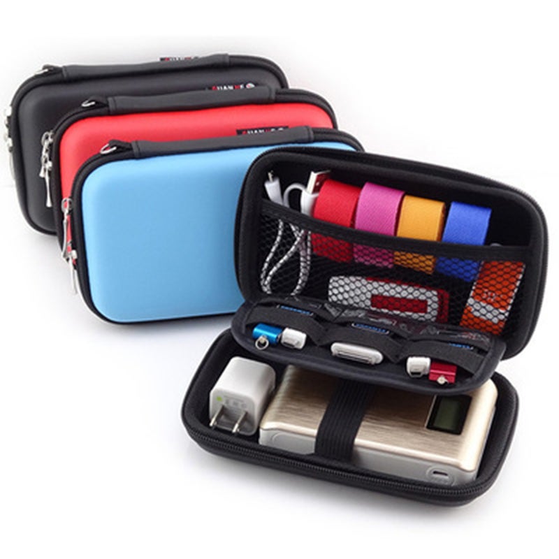 Waterproof Electronics Accessory Organizer Travel Portable Carrying Storage Bag （Red） - Image 4