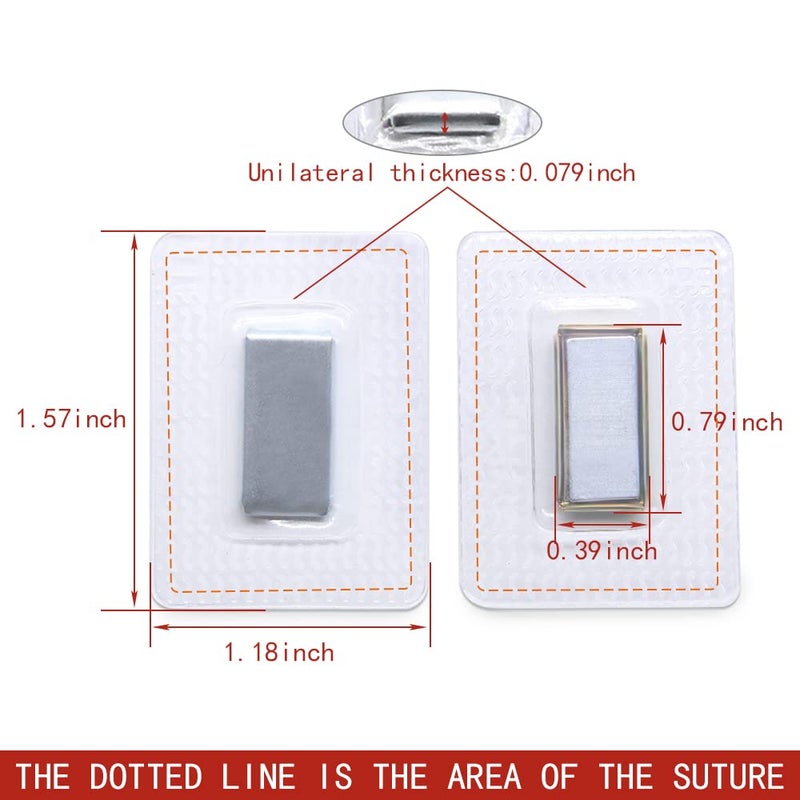 SEMINI Hidden Sew Magnetic Snap Invisible Hidden Sew in PVC Hidden Purse Closure for Fastener Handbag Cloth Clasp DIY Craft Sewing Tools - Image 3
