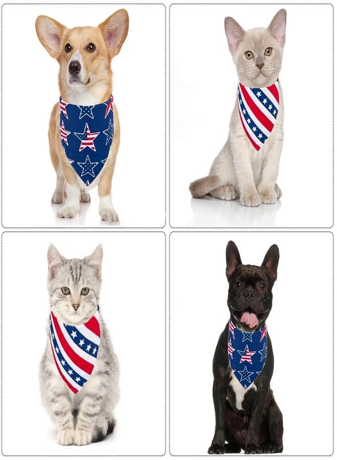 GeRRiT 2 Pack 4th of July Dog Bandanas, American Independence Flag Dog Bandana, Holiday Festival Accessories for Small, Medium, Large Dogs & Cats, Blue2 - Image 5