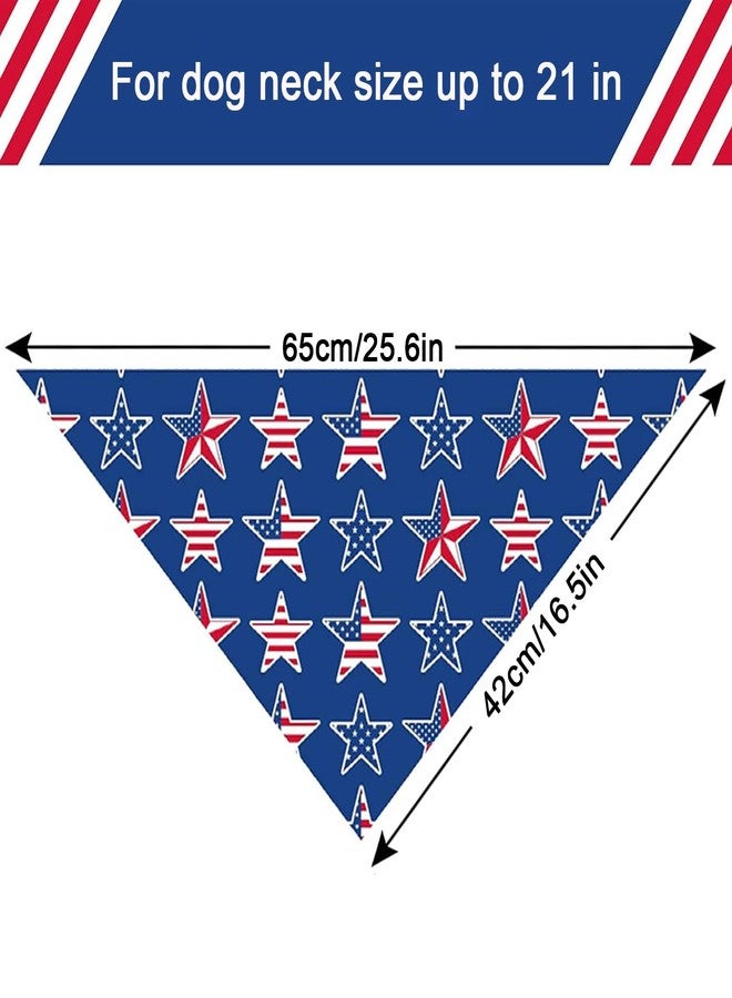 GeRRiT 2 Pack 4th of July Dog Bandanas, American Independence Flag Dog Bandana, Holiday Festival Accessories for Small, Medium, Large Dogs & Cats, Blue2 - Image 2