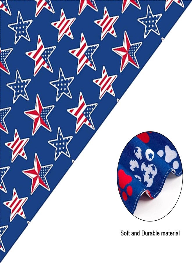 GeRRiT 2 Pack 4th of July Dog Bandanas, American Independence Flag Dog Bandana, Holiday Festival Accessories for Small, Medium, Large Dogs & Cats, Blue2 - Image 4