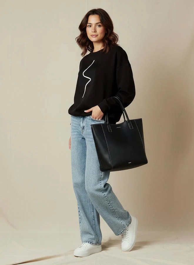 تواكستريمز سويت شيرت  بقصة عادية مع تطريز