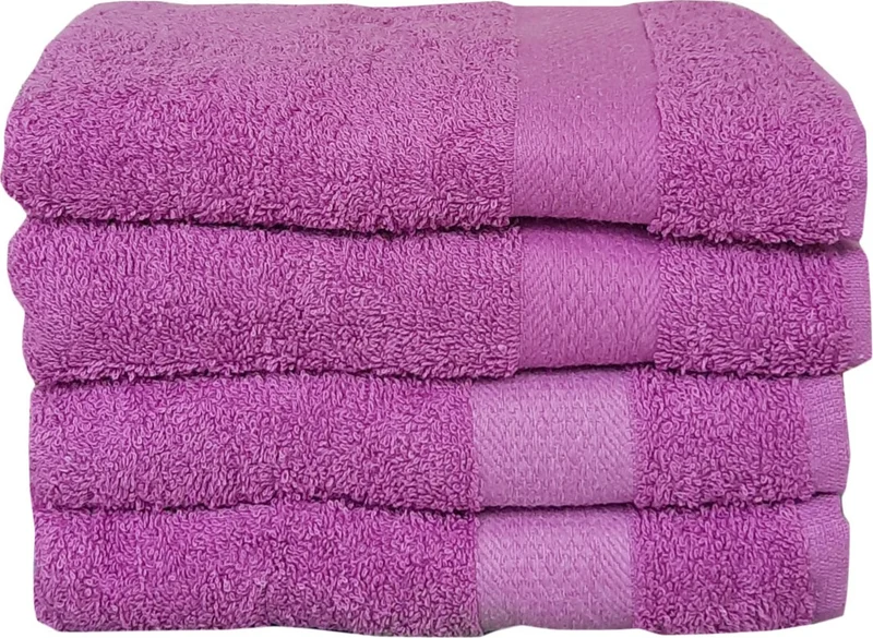 Mira Home 4-Piece Hand and Face Towel Set 100% Cotton 50 x 90 cm Simple Time Towel Set