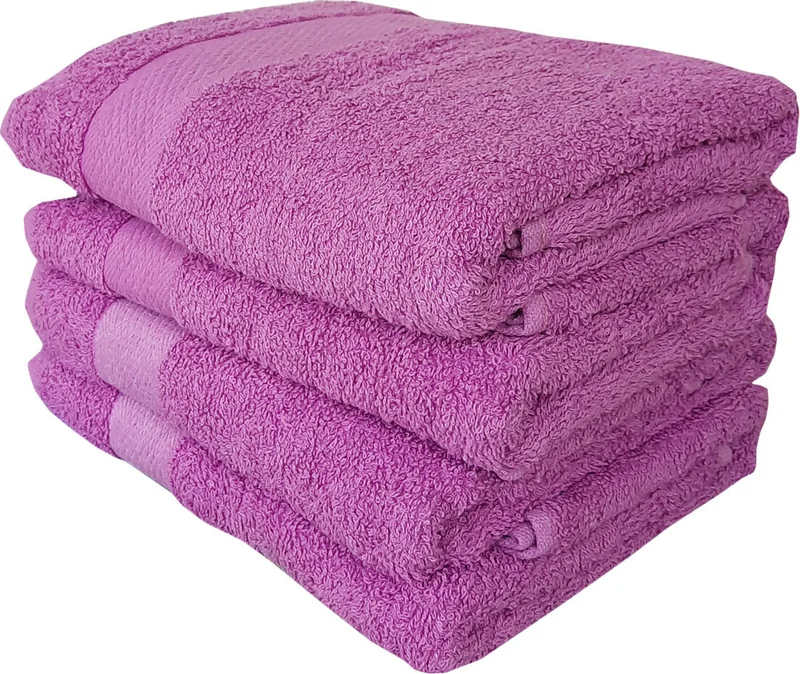 Mira Home 4-Piece Hand and Face Towel Set 100% Cotton 50 x 90 cm Simple Time Towel Set