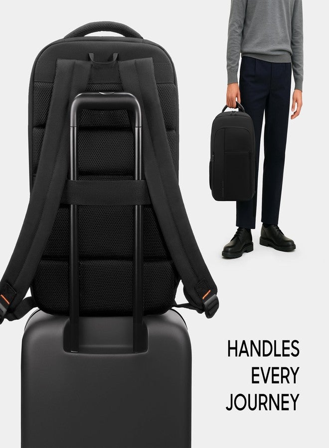 Sharper Image Laptop Backpack for Men and Women, 35L Water Resistant Computer Bag for Work Business Travel, Heavy Duty College School Backpacks, Fits 16” Laptops/Notebook, Black (Signature Collection) - Image 4