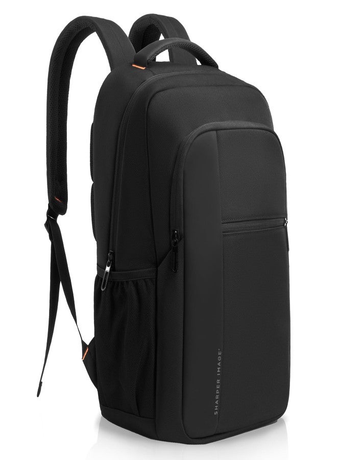 Sharper Image Laptop Backpack for Men and Women, 35L Water Resistant Computer Bag for Work Business Travel, Heavy Duty College School Backpacks, Fits 16” Laptops/Notebook, Black (Signature Collection) - Image 1