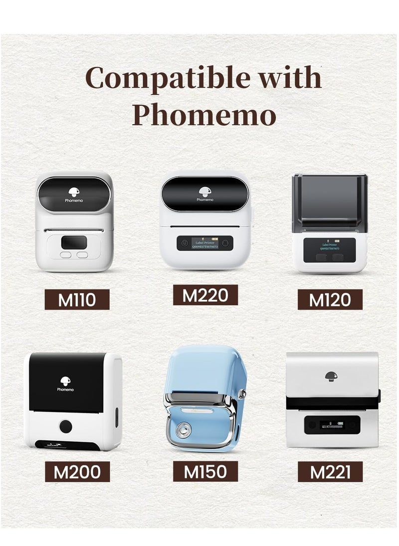 phomemo - M110 Labels Multi-Purpose Self-Adhesive Round Thermal Label for M110/M221/M220/M200/M150/M120 Label Printer,40x40mm(Inch 1.57"×1.57"),180 Labels/Roll, Label for Small Business, Home, Office - Image 1
