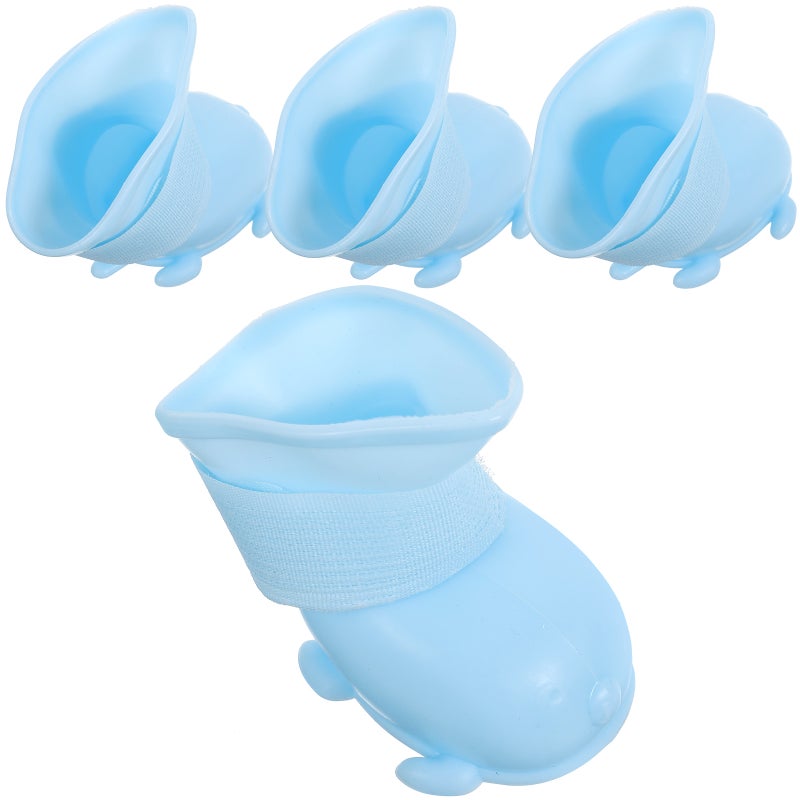 1 Set of Pet Rain Boots TPR Dogs Rain Boots Adjustable Dog Boots Rain Snow Pet Booties - Image 1