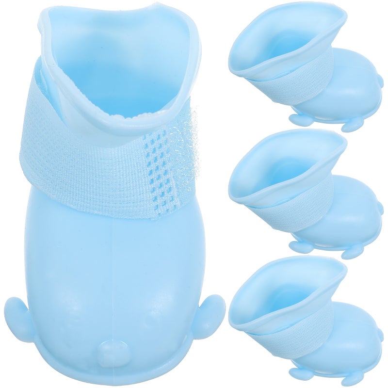 1 Set of Pet Rain Boots TPR Dogs Rain Boots Adjustable Dog Boots Rain Snow Pet Booties - Image 5