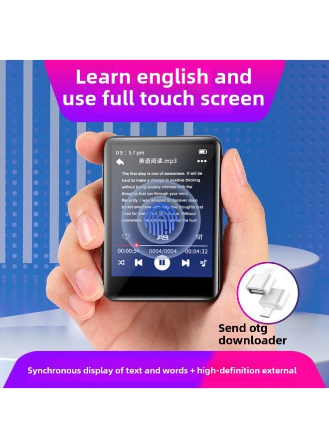 Mp4 Touch Screen Version Mp3 Metal Touch Screen Student Bluetooth Music Digital Player Walkman Novel-Body Color:2.0 Black 【plastic on + Dictionary】 No Bluetooth-Memory Capacity:136g 【body 8g+128g Card】 Song Novel - Image 5