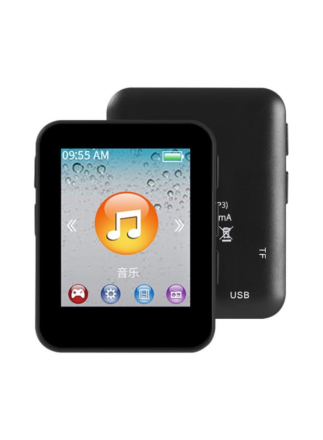 Mp4 Touch Screen Version Mp3 Metal Touch Screen Student Bluetooth Music Digital Player Walkman Novel-Body Color:2.0 Black 【plastic on + Dictionary】 No Bluetooth-Memory Capacity:136g 【body 8g+128g Card】 Song Novel - Image 1