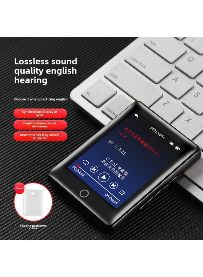 Mp4 Touch Screen Version Mp3 Metal Touch Screen Student Bluetooth Music Digital Player Walkman Novel-Body Color:2.0 Black 【plastic on + Dictionary】 No Bluetooth-Memory Capacity:136g 【body 8g+128g Card】 Song Novel - Image 4