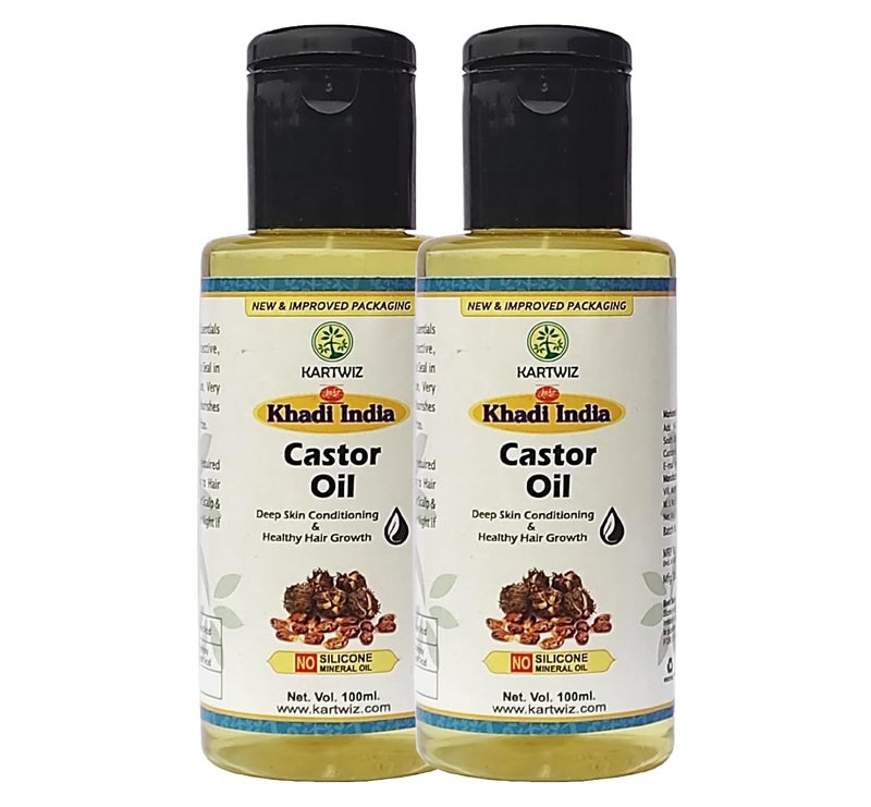 Khadi Herbal Herbigiri Herbal Castor Oil for Hair Growth 100ml Pack of 2 - Image 1