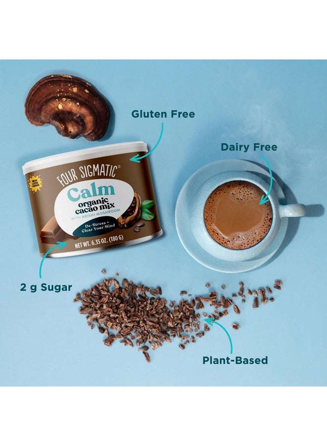 Four Sigmatic Mushroom Hot Cacao Mix with Reishi | Organic Reishi Mushroom with Cacao Powder | Stress Relief & Sleep Support | Vegan, Gluten-Free & Dairy-Free | 30 Serving Can - Image 2