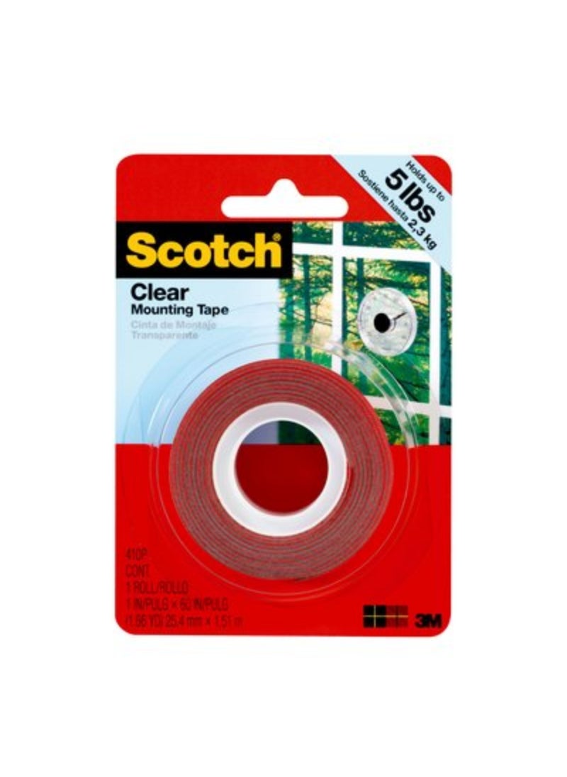 3M 3M Mounting Tape Clear 1" x 60" 410P / 410H 