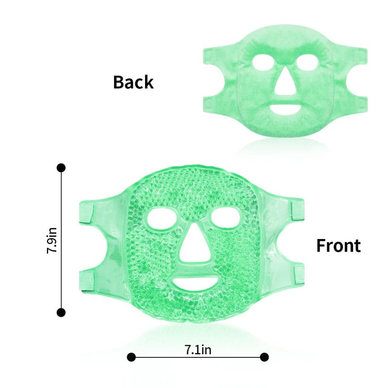 CONBELLA Cold Face Eye Masks Ice Face Mask Hot Cold Compress For Dark Circles, Puffiness, Migraines, Headache, Stress, Redness, Cooling Face Masks For Women Man, Skin Care - Image 4