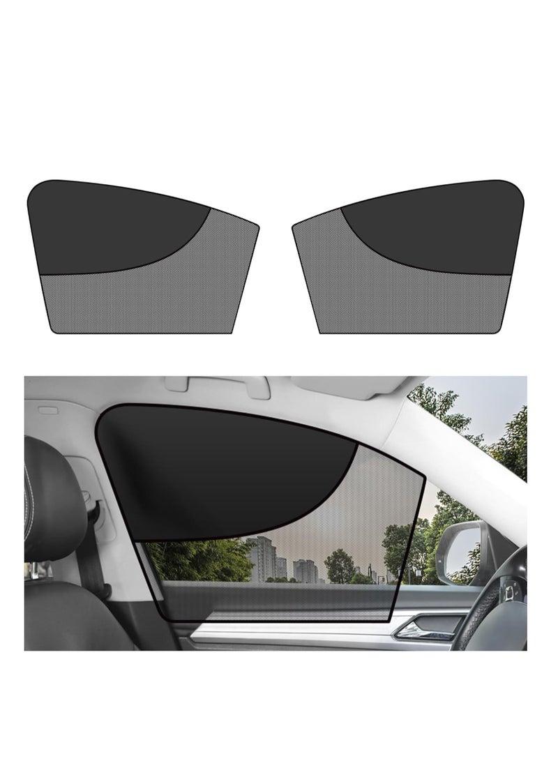 Zikra Car Window Shades with Magnets, Double Insulated Layer Car Window Covers, for Privacy and Car Interiors, Car Camping Essentials Car Sun Shade for Most Car, Truck, SUV (Front Window/2PCS) - Image 1
