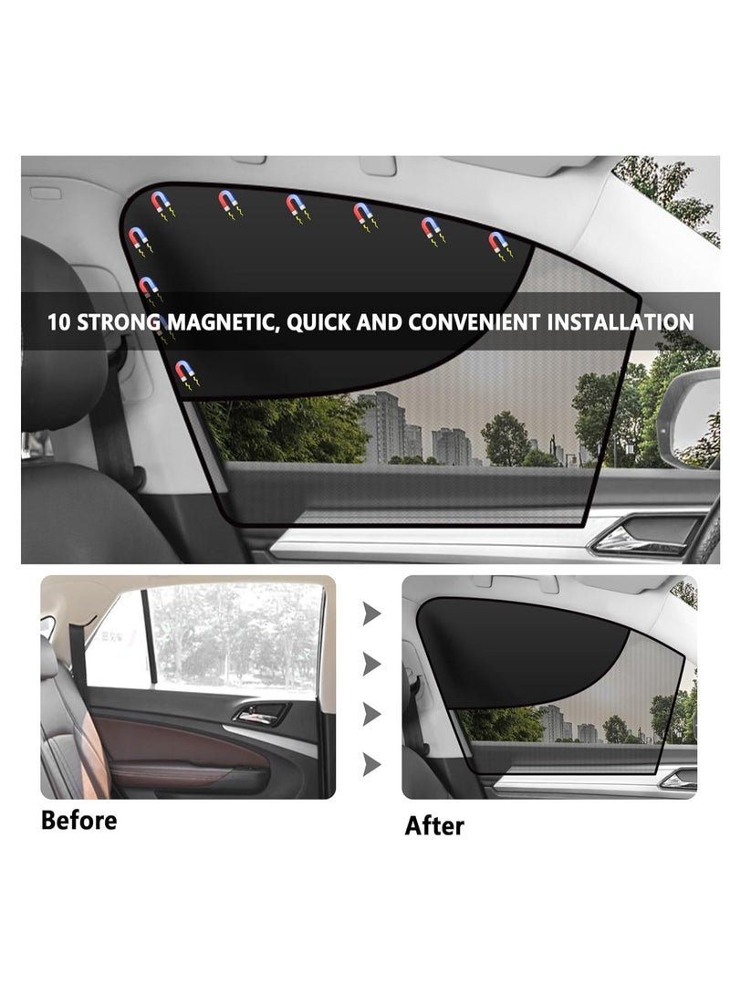 Zikra Car Window Shades with Magnets, Double Insulated Layer Car Window Covers, for Privacy and Car Interiors, Car Camping Essentials Car Sun Shade for Most Car, Truck, SUV (Front Window/2PCS) - Image 4