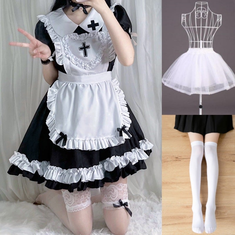 2025 New Japanese Classic Short-sleeved Maid Cute Japanese Maid cosplay Women's Clothing Maid dress - Image 1