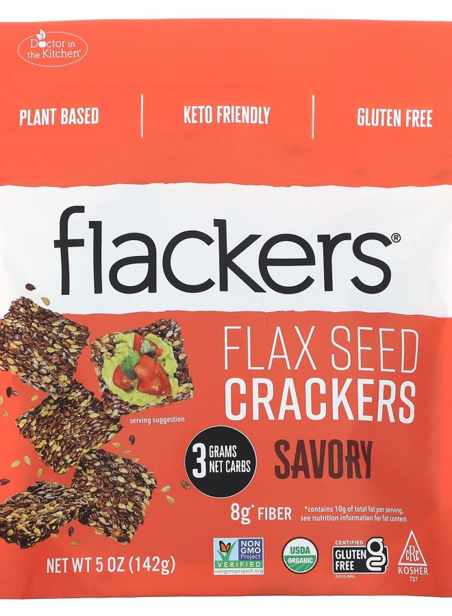 Flax Seed Crackers Savory 5 oz (142 g)