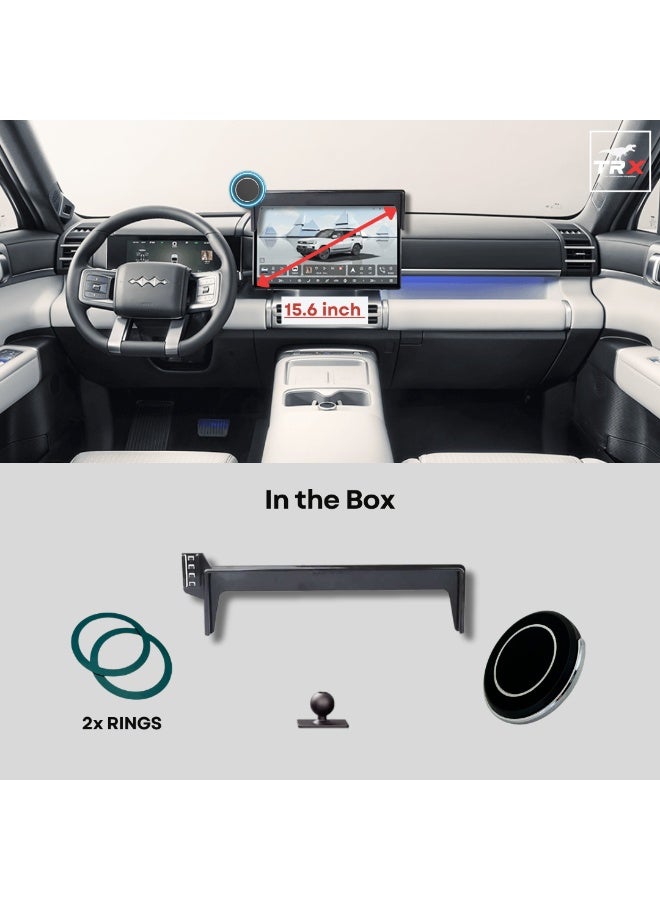 TRX AUTO BYD Leopard Ti7 15.6 Inch Magnetic Car Phone Holder for Dashboard Screen (2025-2026) | Strong Magnetic Mount | 360° Adjustable | One-Hand Operation | Universal MagSafe & Smartphone Compatible - Image 5