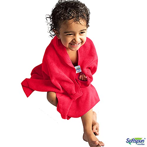 SOFTSPUN Microfiber Baby Hand & Face Wipes 30x30 Cms, 5 Piece Towel Set, 340 GSM (Red) Super Soft & Silky for Hand, Face and Body - Hypoallergenic Sensitive Skin Wipes & Washcloths. - Image 2