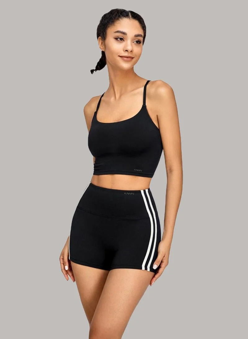 Womens High Waist Contour Workout Sport Yoga Shorts Tummy Control