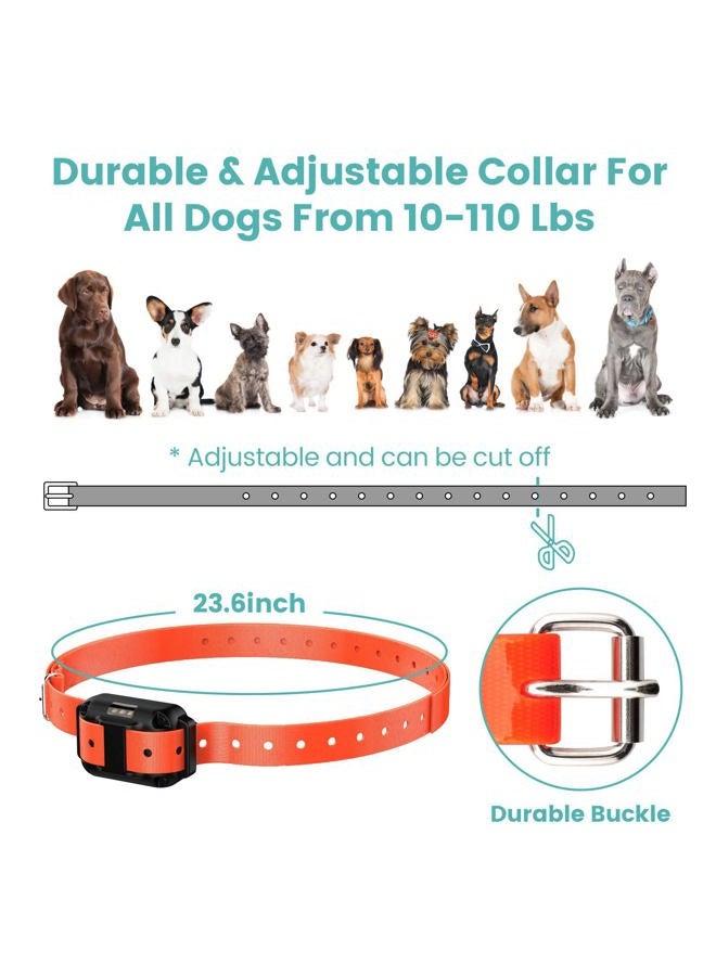 F-color Dog Training Collar, Range 2600ft Dog Shock Collar with Remote Rechargeable Waterproof with 4 Modes Light Beep Vibrating Shock Collar for Medium Large Dogs Breed, 3 Pack - Image 5