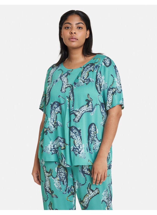 GERRY WEBER Blouse with mid-length sleeves and an animal print - Image 2