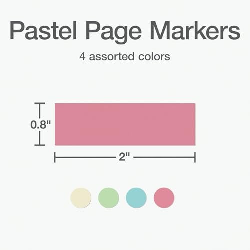 Redi-Tag Pastel Page Markers, Adhesive Flags for Journals, Books and Binders, Recycled Sticky Flags, 4 Assorted Colors: Orange, Green, Pink and Blue, 0.8" x 2", 160 Per Pack (1016828) - Image 2