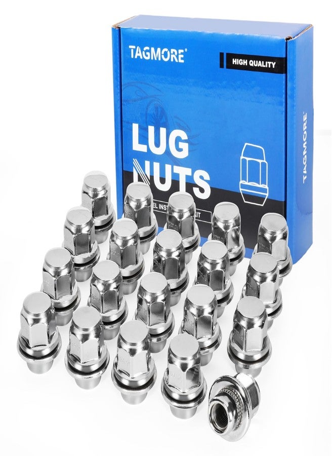 TAGMORE M12x1.25 Lug Nuts - 20pcs OEM Wheel Lug Nuts Compatible with Nissan Altima, Quest, Rogue, Tsuru, Infiniti Q45, Q50, Q70, JX35 Chrome Acorn Wheel Nuts - Image 1