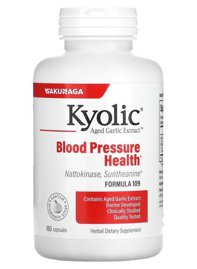 kyolic Aged Garlic Extract Blood Pressure Health Formula 109 160 Capsules