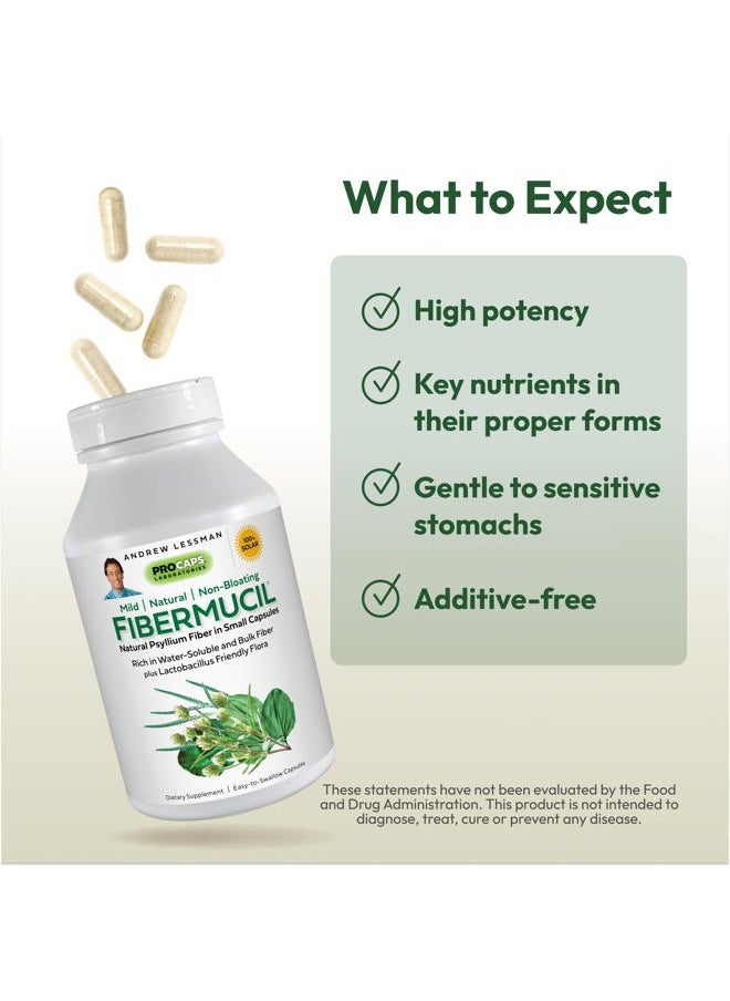 Andrew Lessman Fibermucil 360 Capsules -Psyllium Husk Powder. Gently Promotes Regularity and Digestive Health. Rich in Fiber. Gentle, Easy, Effective. No Additives. Small Easy to Swallow Capsules  - Image 4